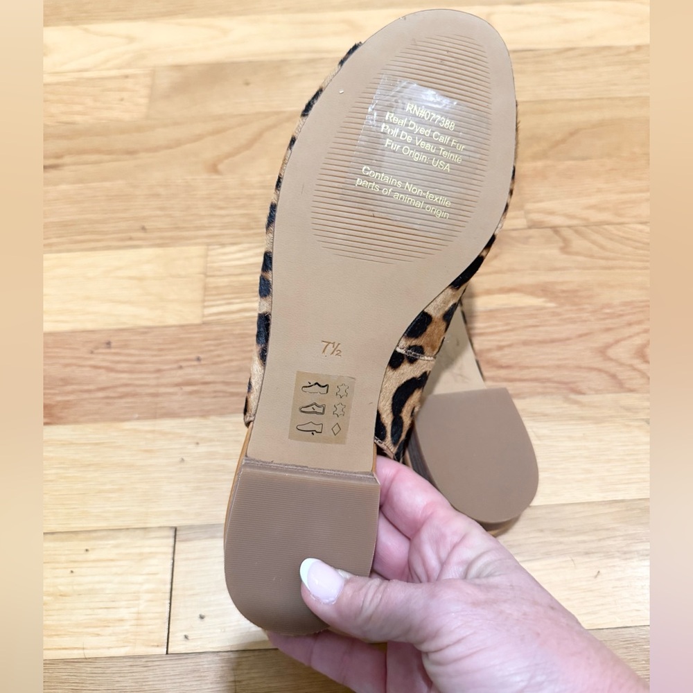 Madewell Tavi Slingback Sandal shoes in Leopard Calf Hair - Picture 10 of 13